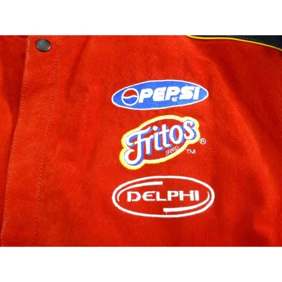 Chase Authentics NASCAR Hendrick Motorsports DuPont Flame Leather Jacket 2XL - Picture 10 of 16